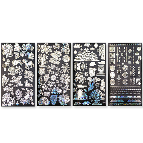 [10979]전통 자개스티커 4종세트[계단옆]