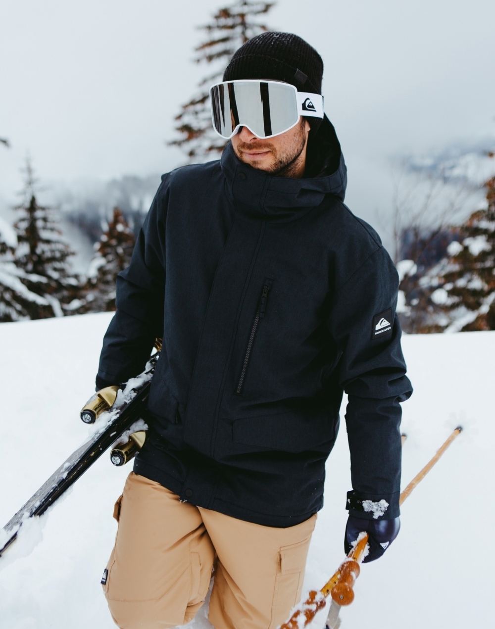 퀵실버 미션 솔리드 스노우 자켓 (QE51SJ035KVJ)