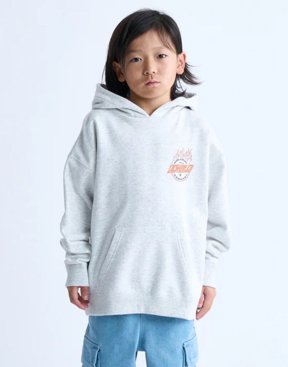 DC 24 KD FIERY PH LS TEE (BE31KN055GRY)