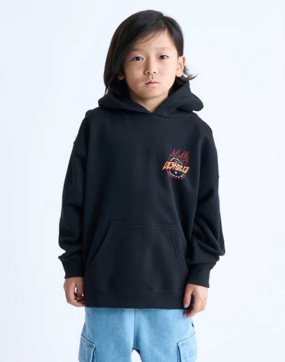 DC 24 KD FIERY PH LS TEE (BE31KN055BLK)