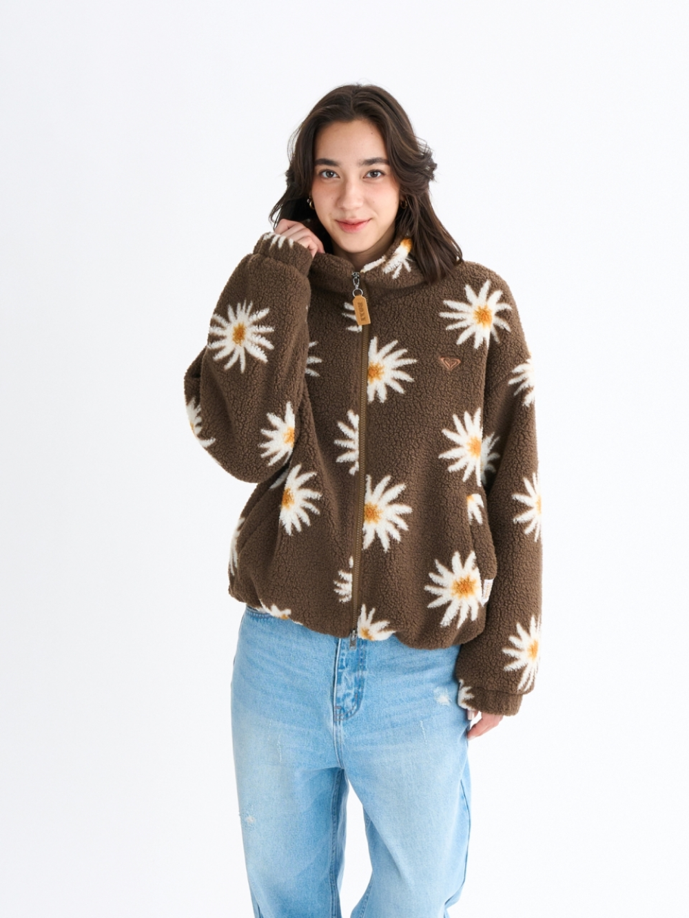 록시 ALL DAY 보아 플리스 자켓 (RF31JK072BRN)