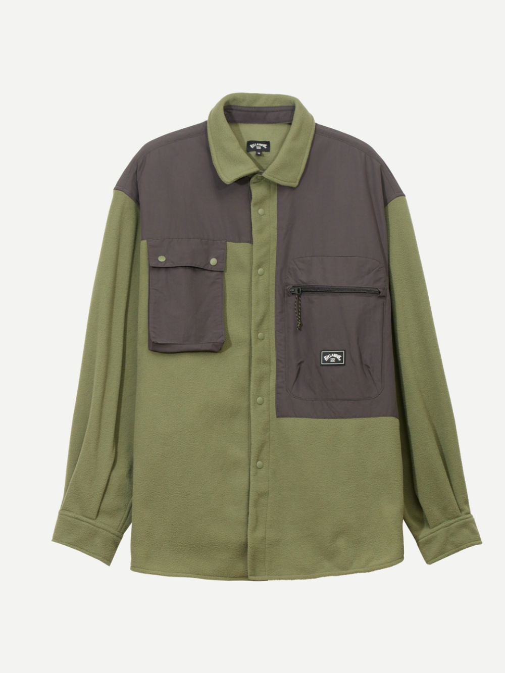 빌라봉 오버핏 플리스 셔츠 (AF31SH066OLV)