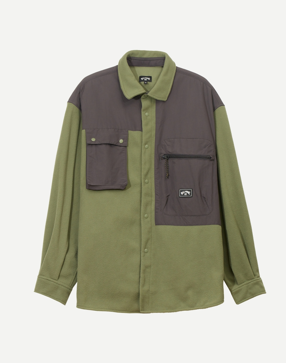 빌라봉 오버핏 플리스 셔츠 (AF31SH066OLV)