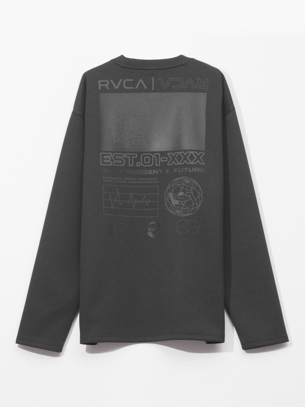 루카 멀티 그래픽 스포츠 긴팔 티셔츠 (VF31LT103DGR)