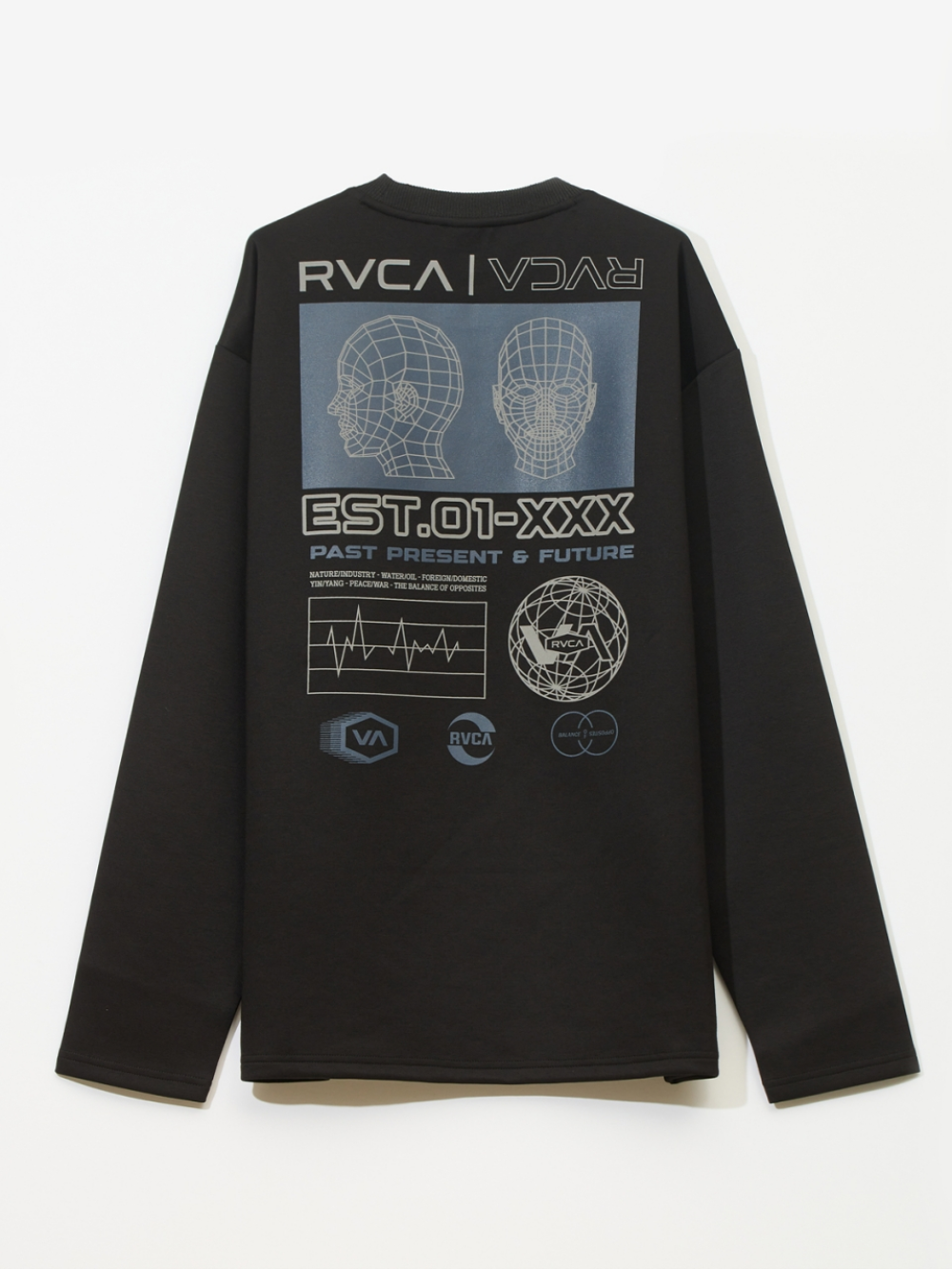 루카 멀티 그래픽 스포츠 긴팔 티셔츠 (VF31LT103BLK)