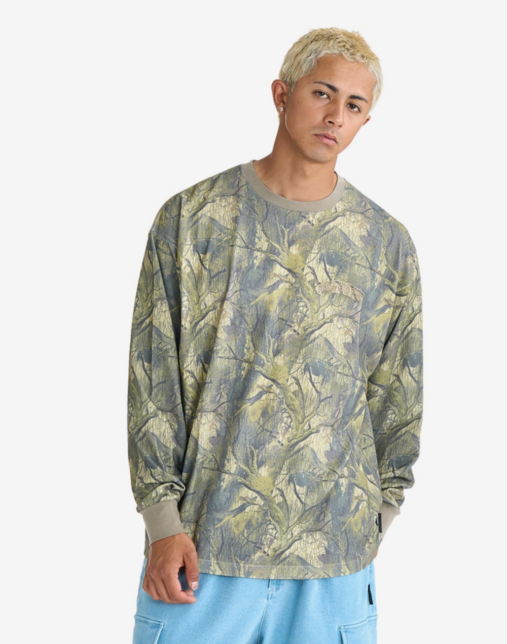 DC HIDDEN 카모 패턴 긴팔 티셔츠 (DG11LT009BCM)