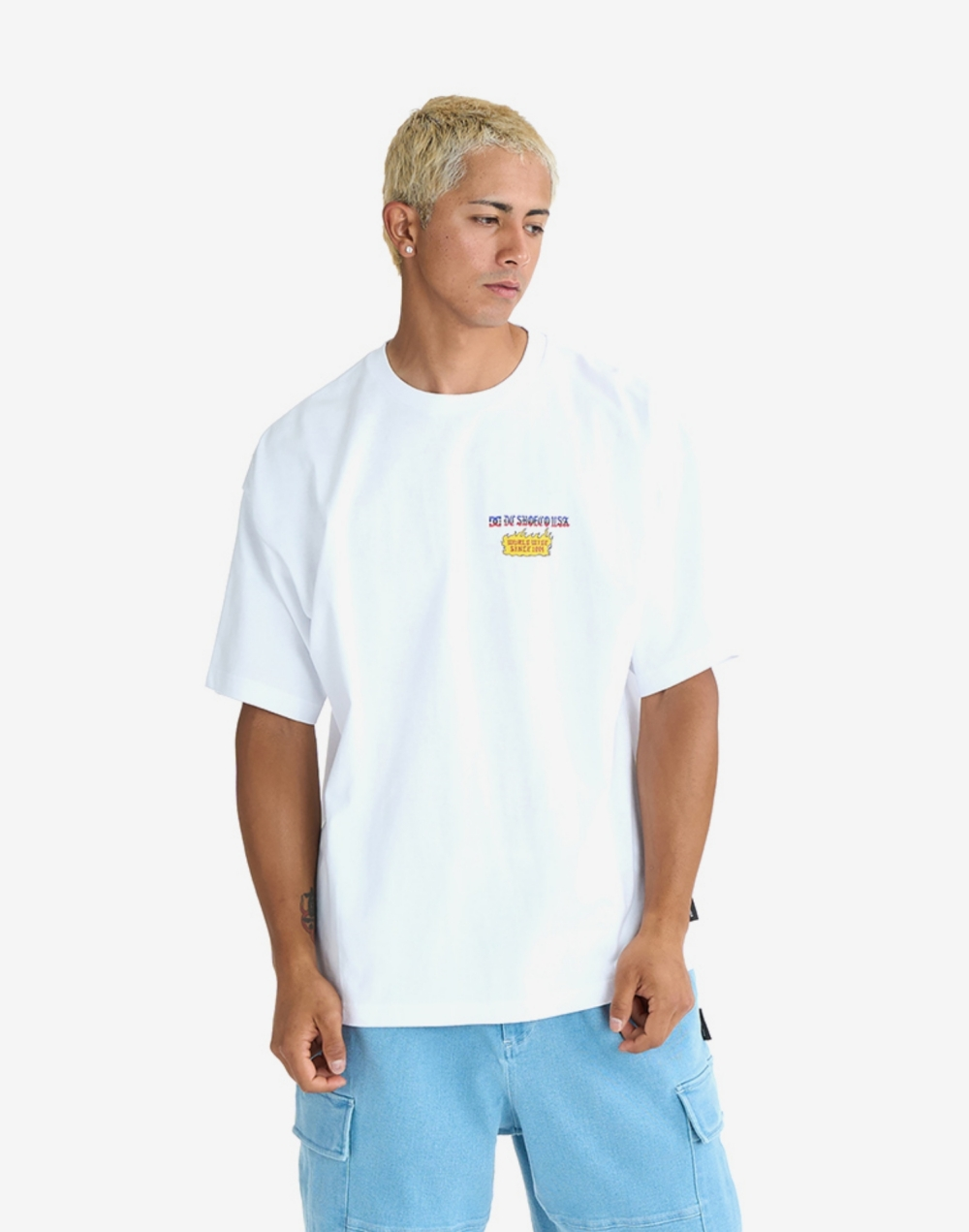 DC SPRINT RAT 와이드핏 반팔 티셔츠 (DG11ST006WHT)