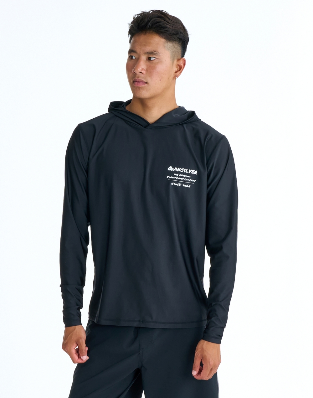 퀵실버 HAND DRAWN 풀집업 래쉬가드 후디 (QG11RS800BLK)