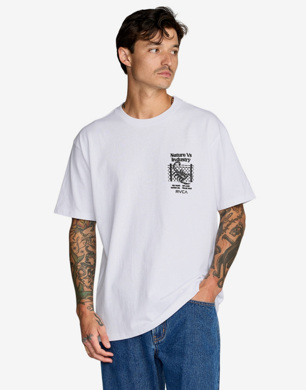 루카 남성 SECURITY CODE 반팔 티셔츠 (VG11ST006WHT)