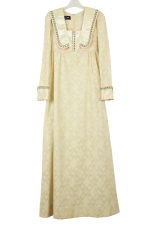 1970's Gunne Sax Ivory Renaissance Maxi Dress 223253