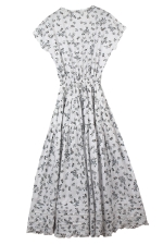 [ARCHIVE] KANEKO ISAO Blue Floral Pintuck Long Dress (F) 재320381F