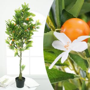 오렌지 나무 인조목 과일포트 120cm 2개 세트 실내 조경 장식 가짜 조화 인조나무 화분