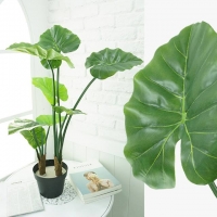 인조목 필로덴드론 타로 토란잎 화분 80cm 4개 세트 실내 조경 장식 조화 식물 나무 화분