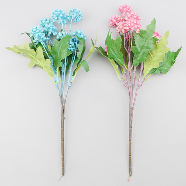 조화 파스텔 색상 열매 부쉬 30cm 2색 택1 인조 베리 꽃장식 조화꽃 소재