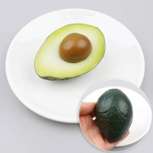 반쪽 아보카도 모형 그린 9cm 가짜 인조 열대 과일 모조 열매 PU