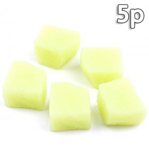 멜론 모형 조각 큐브 토핑 2cm 5개 세트 인조 머스크 메론 열대 과일모형 모조 과일 열매 장식 UR