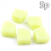 멜론 모형 조각 큐브 토핑 2cm 5개 세트 인조 머스크 메론 열대 과일모형 모조 과일 열매 장식 UR