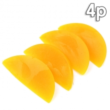 복숭아 모형 슬라이스 조각 황도 5.7cm 4개 세트 인조 과일모형 가짜 과일 모조 열매 장식 UR