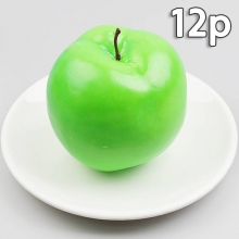 청사과 모형 9.8cm 12개 세트 인조 사과 과일모형 가짜 과일 모조 열매 장식