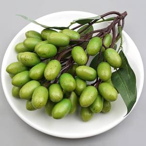 50두 올리브 열매 1송이 모형 그린 19cm 과일모형 열매 음식모형 장식 올리브나무 소품 진열 전시