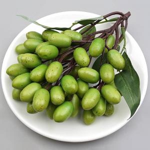 50두 올리브 열매 1송이 모형 그린 19cm 과일모형 열매 음식모형 장식 올리브나무 소품 진열 전시