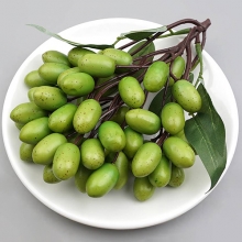 50두 올리브 열매 1송이 모형 그린 19cm 과일모형 열매 음식모형 장식 올리브나무 소품 진열 전시