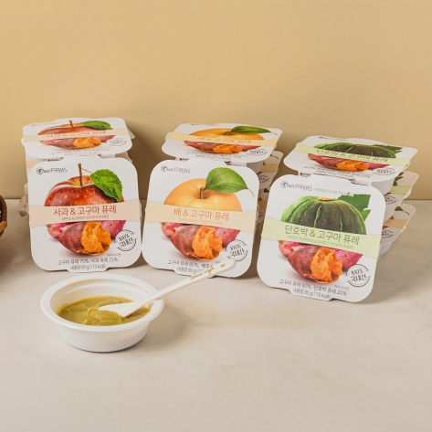 고구마퓨레 혼합 12개입 세트 (단호박&고구마, 사과&고구마, 배&고구마)