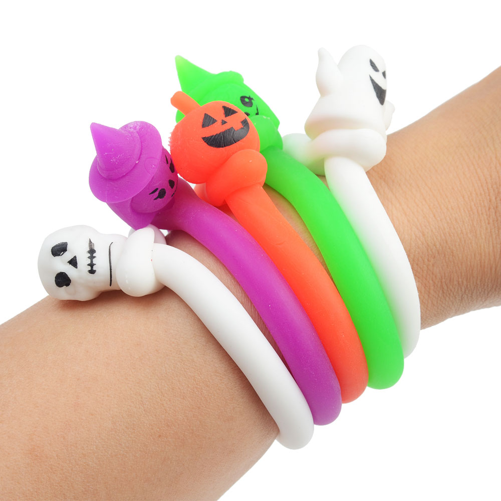 할로윈 실리콘 팔찌(5개입) 소품 장식 고무 쭉쭉이