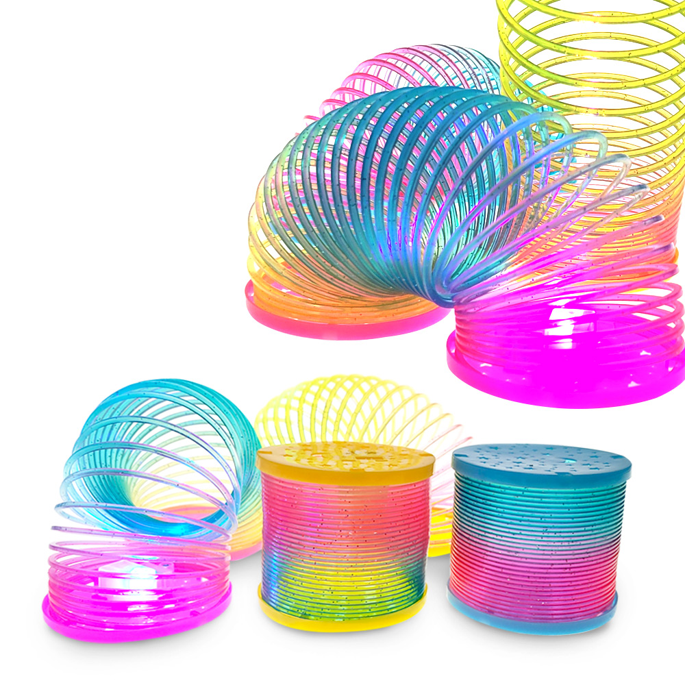 불빛 레인보우 링(1P) 무지개링 칼라링 슬링키 스프링