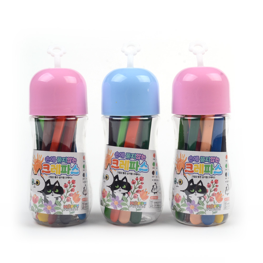 손에묻지않는12색크레파스 (1개) 색칠 미술