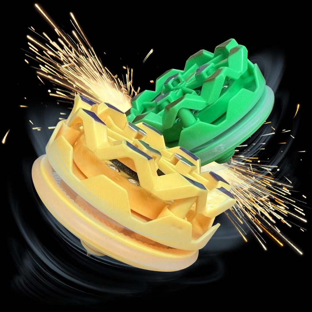 전기 배틀 팽이 (1개) 자이로스코프 팽이 불꽃팽이 스파크 팽이