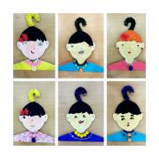 꾸며보자 얼굴모양 옷걸이 (10개입) 색칠놀이 미술