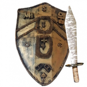 꾸며보자 무적의 칼과방패 (10개입) DIY 공작 꾸미기