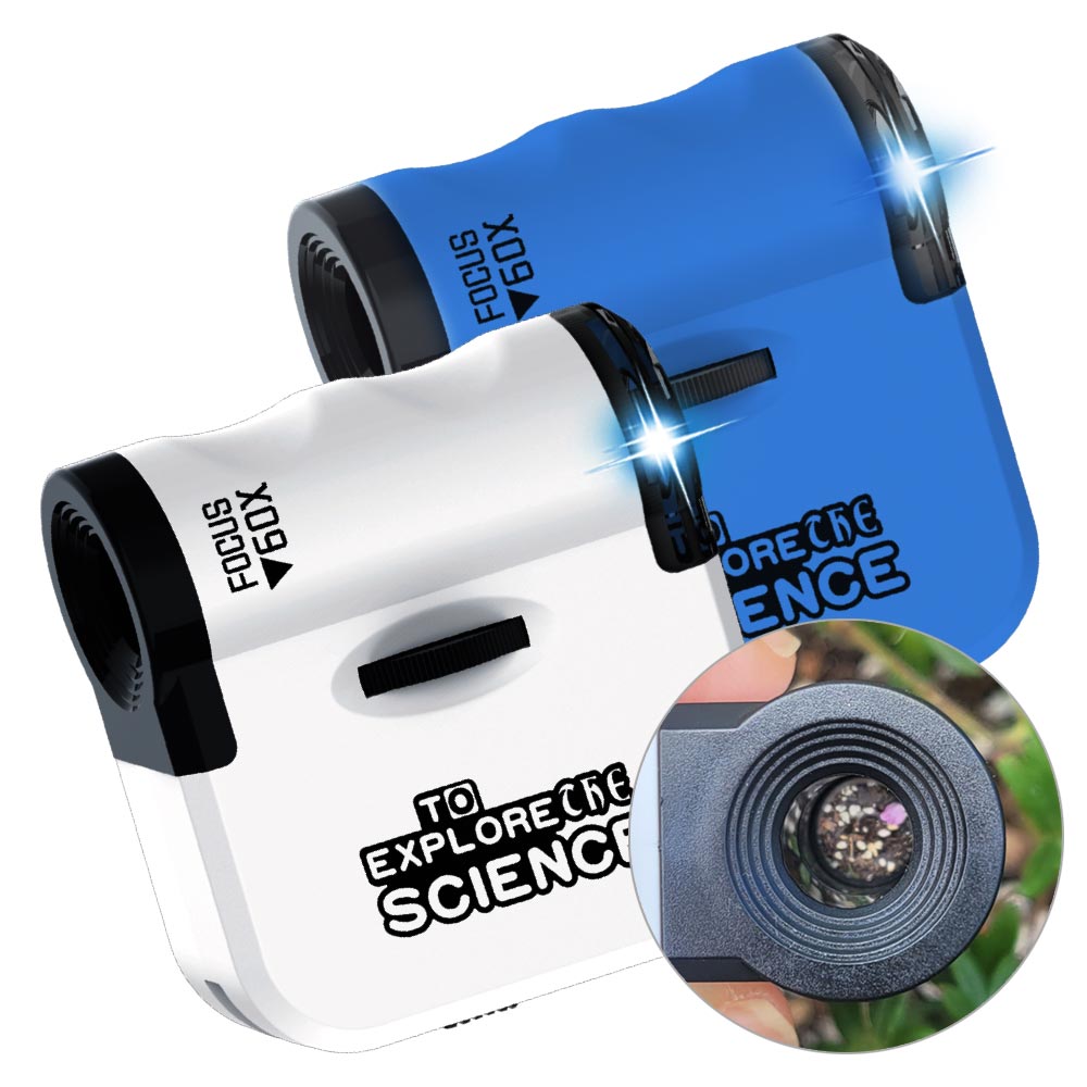 LED 라이트 휴대용 미니현미경 (1P) 60배 확대경 광학렌즈