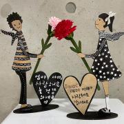 꾸며보자 카네이션 든 사람 만들기(1P) 우드공예 DIY 꾸미기