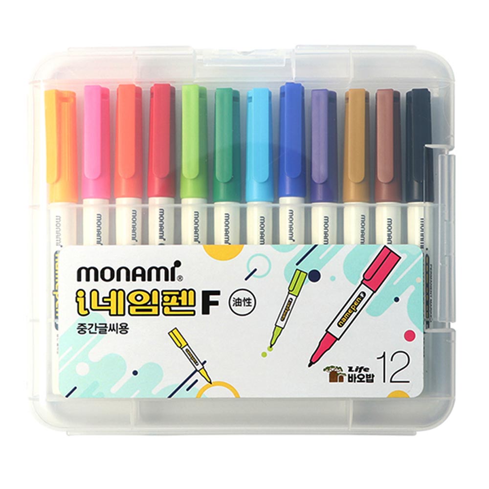 모나미 유성 네임펜 중간 글씨용 (12색)