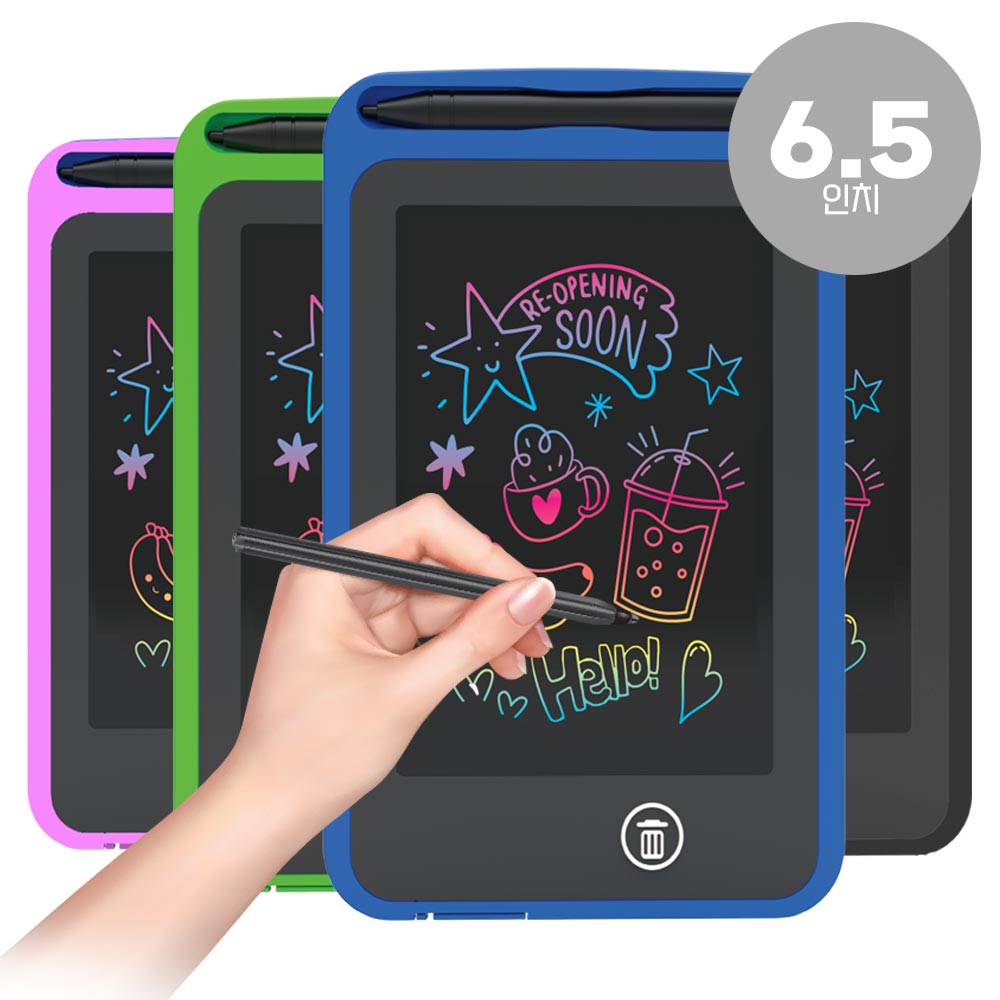 해피 LCD 컬러 전자 메모보드(6.5인치) (1P) 전자노트