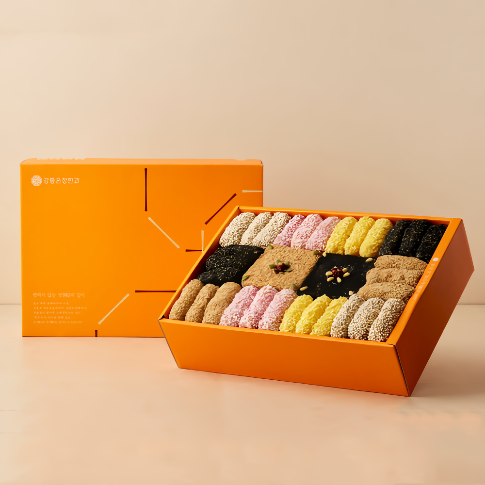 [강릉은정한과] 3단 선물세트 (쇼핑백) 능소화