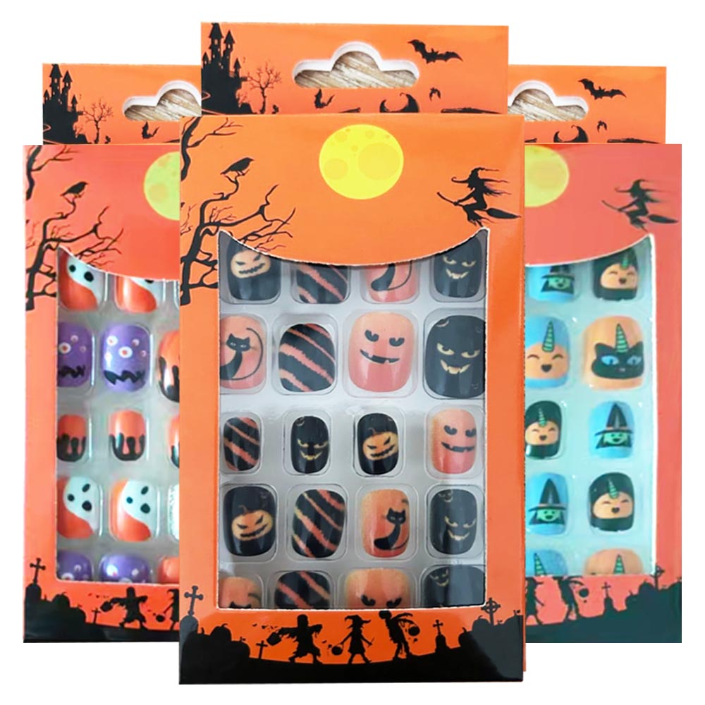 할로윈 네일팁세트 (1팩) 네일팁 24개 할로윈네일팁