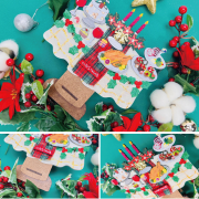 꾸며보자 크리스마스 파티 테이블(5P) 우드공예 크리스마스 소품 DIY