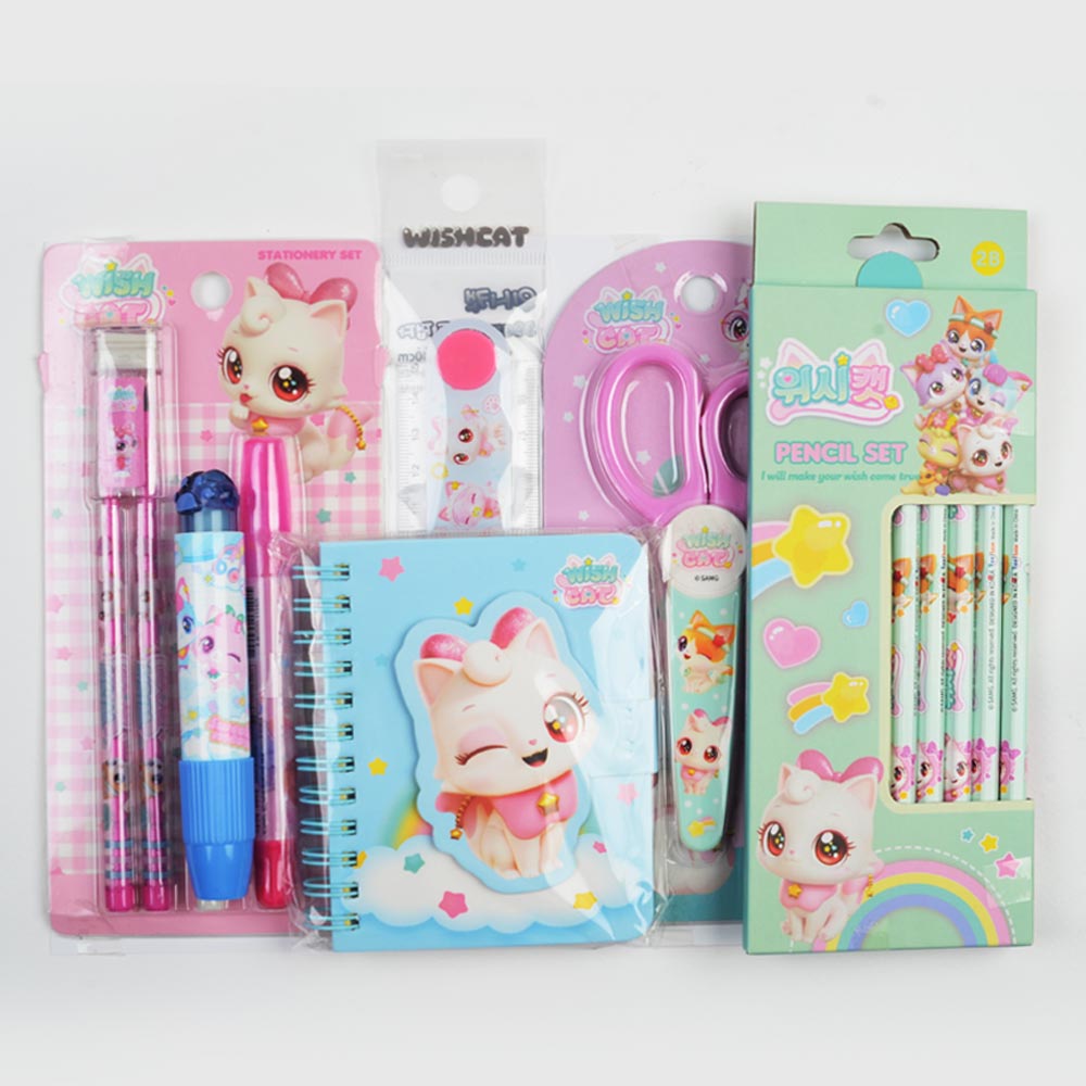위시캣 러블리케이스 문구선물세트 신학기준비물 학용품세트