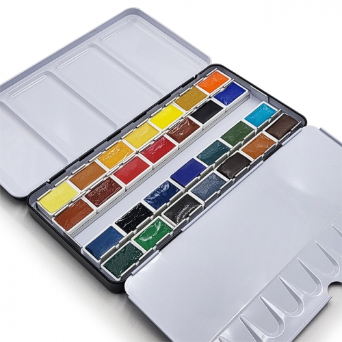 시누스Sinours 28색 고체물감세트