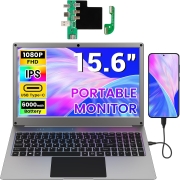 15.6 Inch Portable Monitor with Keyboard Lapdock Display with 6000mah