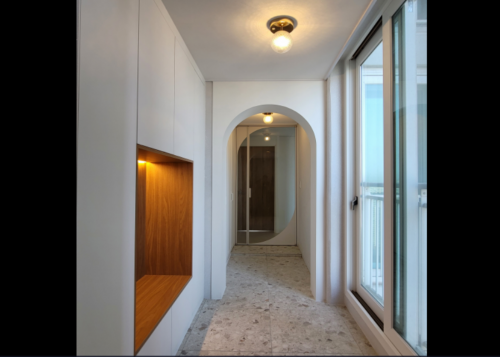 슬림비대칭여닫이중문 & 신발장