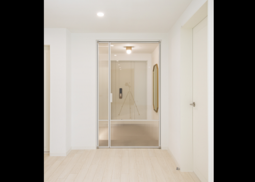 4-14.중문설치(비대칭여닫이 양방향)