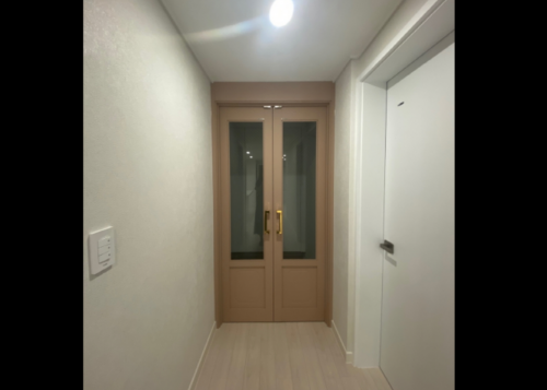 4-20.중문설치(양개형 대칭여닫이 목문 단방향)