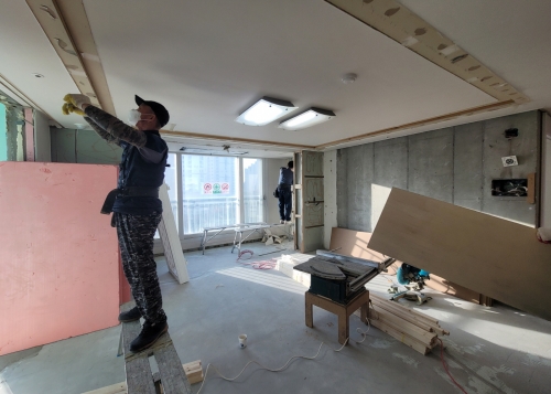 5-15.목공사-천정 석고보드 취부