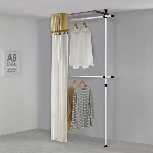 왕자 심플2단커튼행거