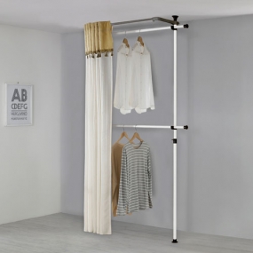 왕자 심플2단커튼행거