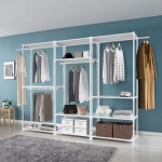 왕자 유닛2 점보 드레스룸 행거 화이트